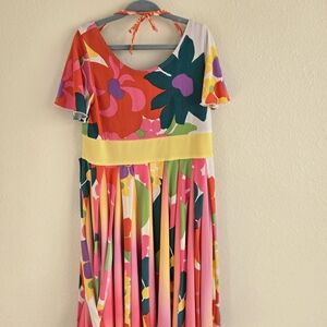 Kids Colorful Floral Maxi Dress